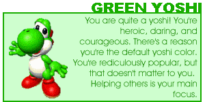 I'm a Green Yoshi!